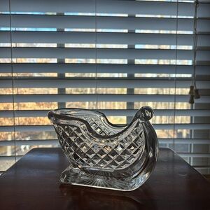 Vintage Lead Crystal Sleigh